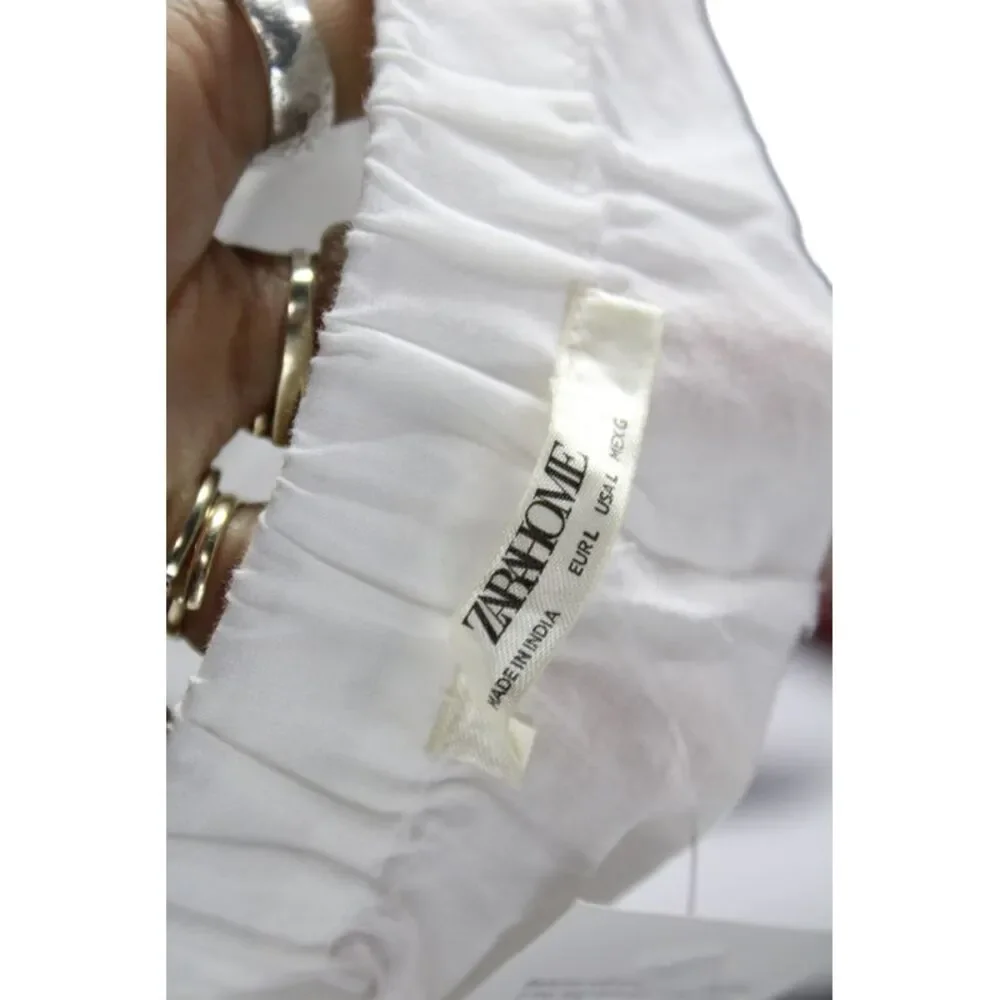 Zara Unisex Bohemian White Cotton Shorts Size L